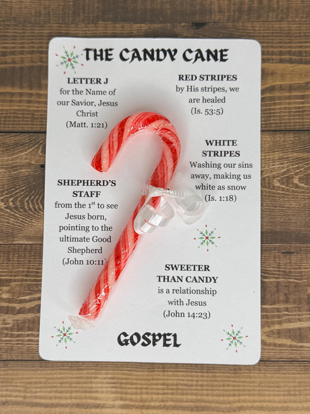 Candy Cane Gosepl Card | Stocking Stuffers | White Elephant Gift | Sunday School