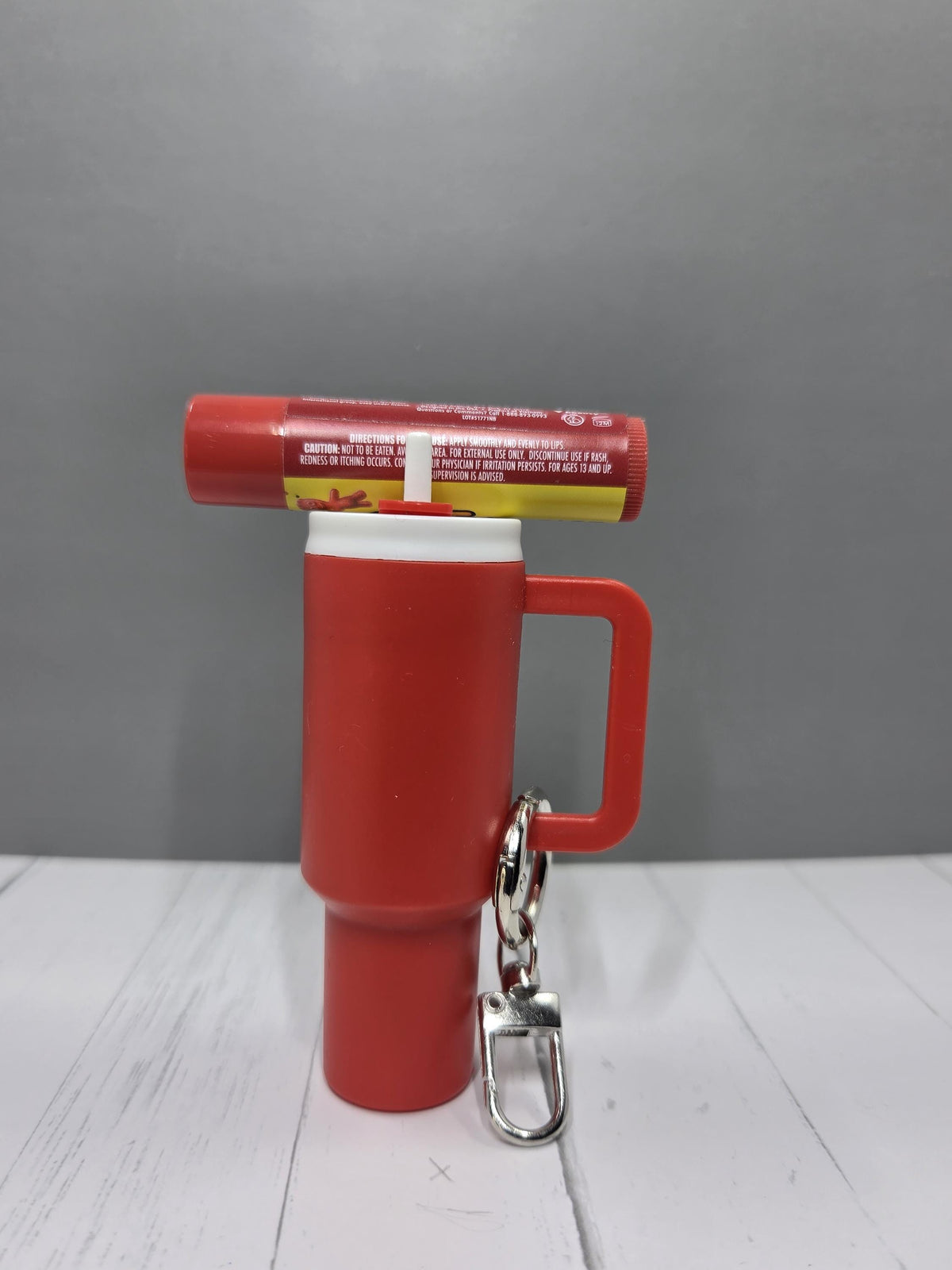 Mini Tumbler Keychain, Removable Lid and coordinating Lip Balm