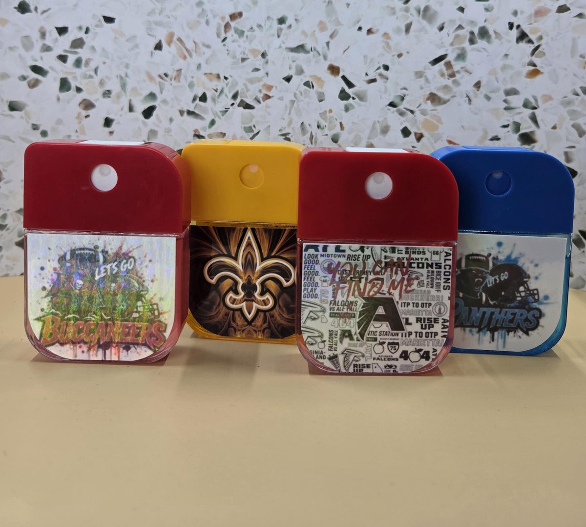 Football Themed Pocket Hand Sanitize Sprays - NFC South Inspired Fans - Tailgatr & Game Day Accessories