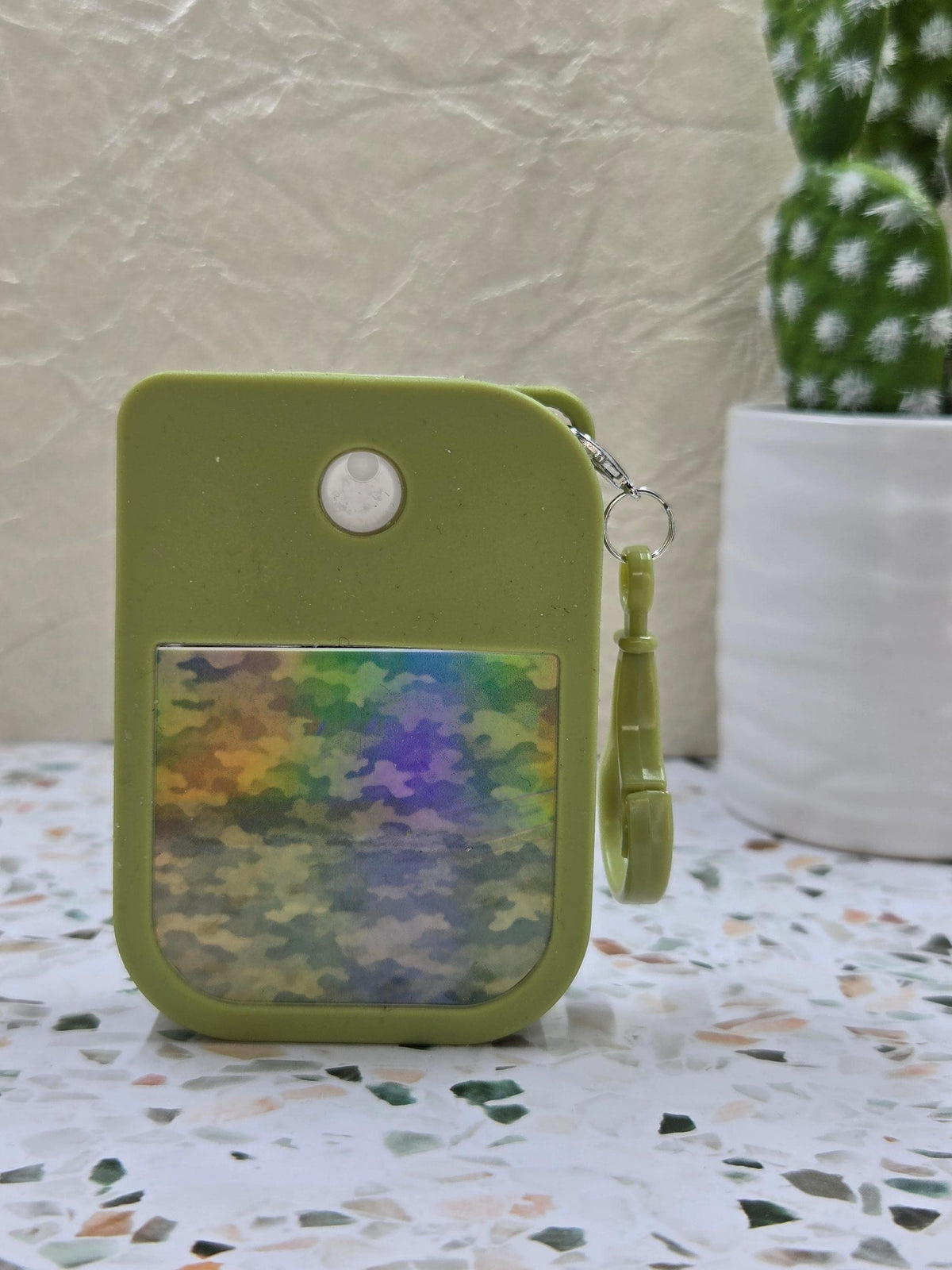 Cute Camo Spray Hand Sanitizer Keychain