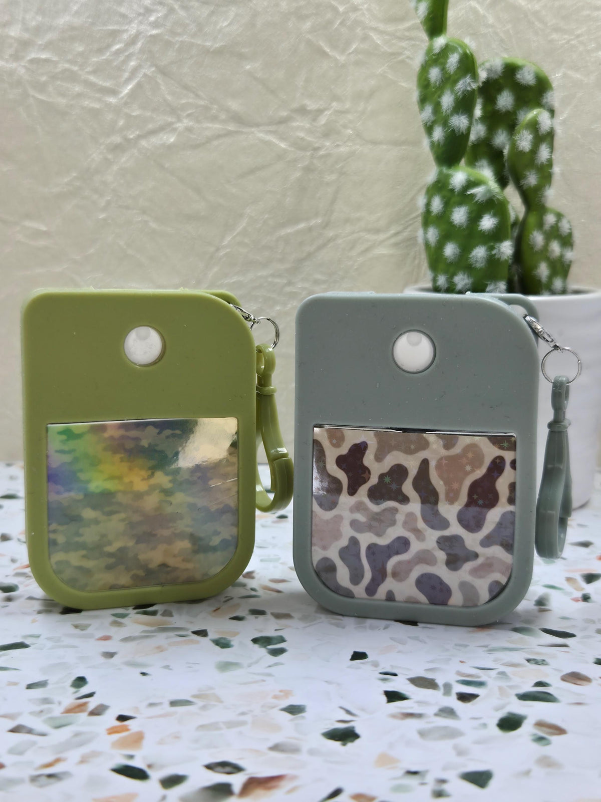 Cute Camo Spray Hand Sanitizer Keychain