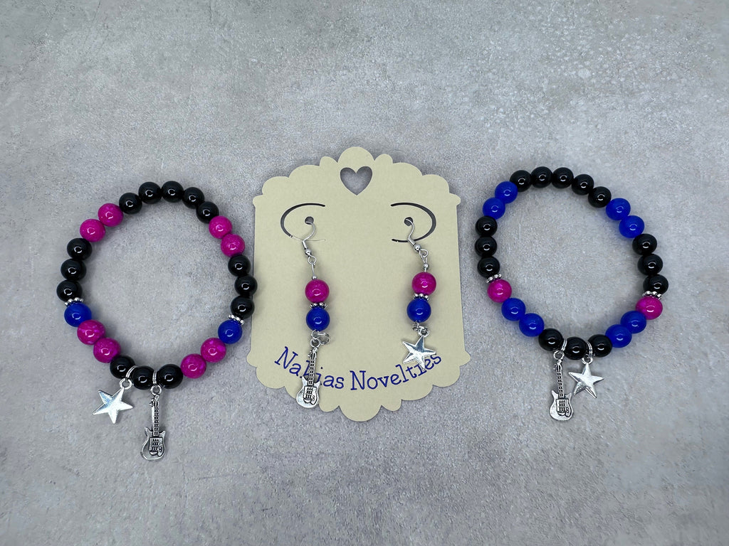 TV Girl Inspired Beaded Bracelet Earring Set