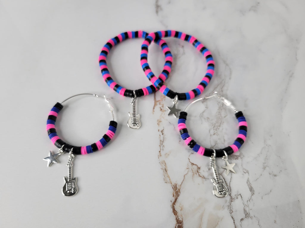 TV Girl Inspired Hoop ClayEarrings Bracelet Who Really Cares