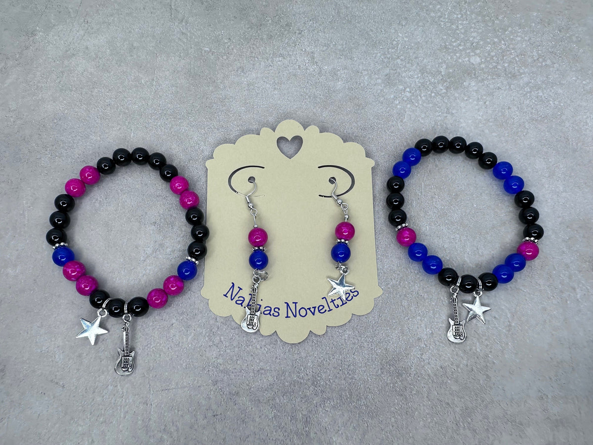 TV Girl Inspired Beaded Bracelet Earring Set
