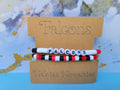 Falcons Inspired Clay Bead Bracelet and Earrings Atlanta Game Day Team Jewelry