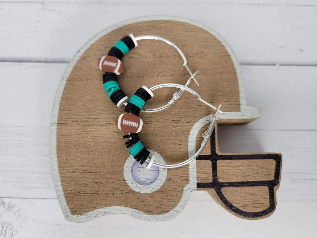 Eagles Clay Bead Bracelet Earrings Set Philadelphia Team Spirit Jewelry