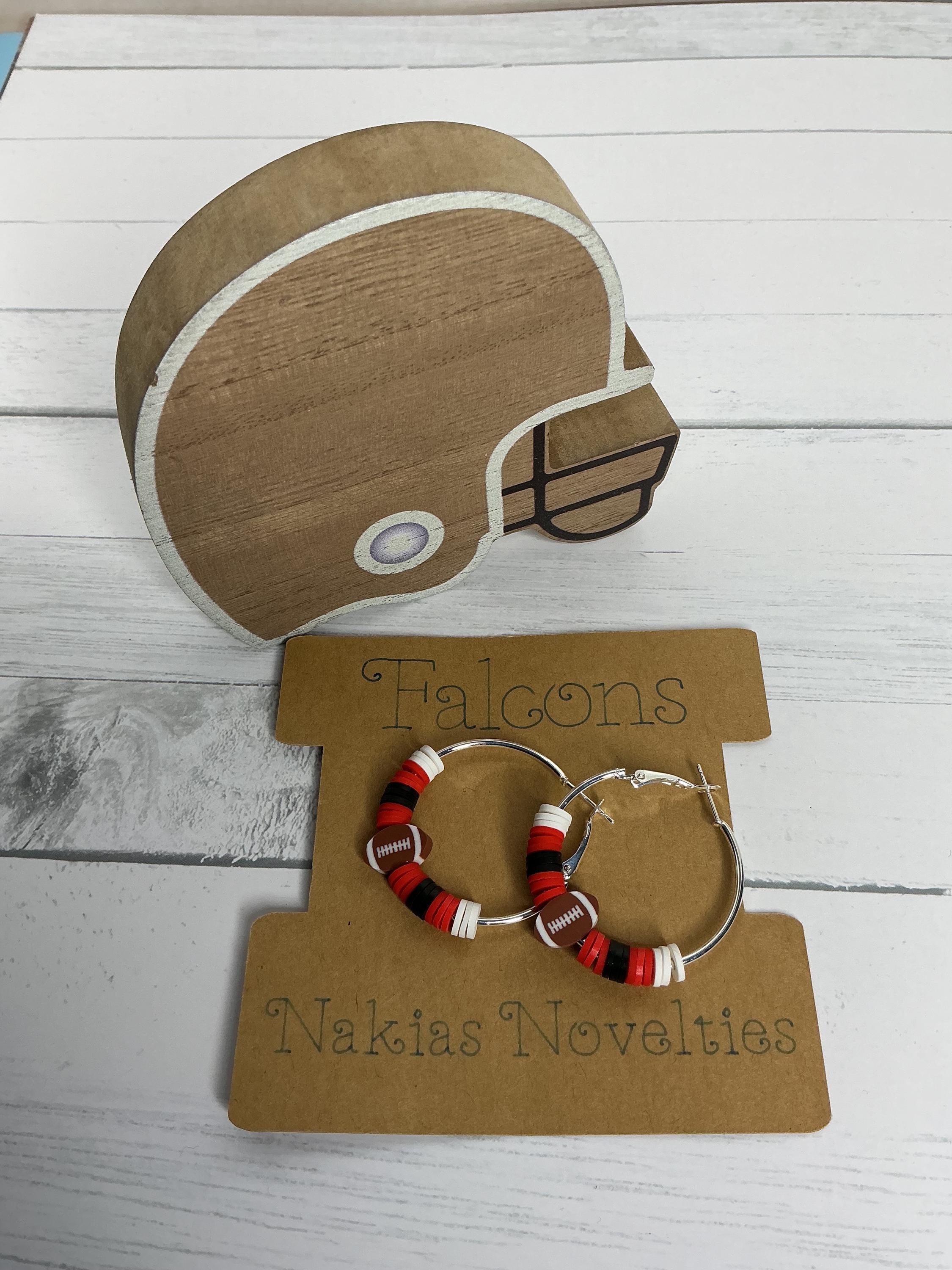 Falcons Inspired Clay Bead Bracelet and Earrings Atlanta Game Day Team Jewelry