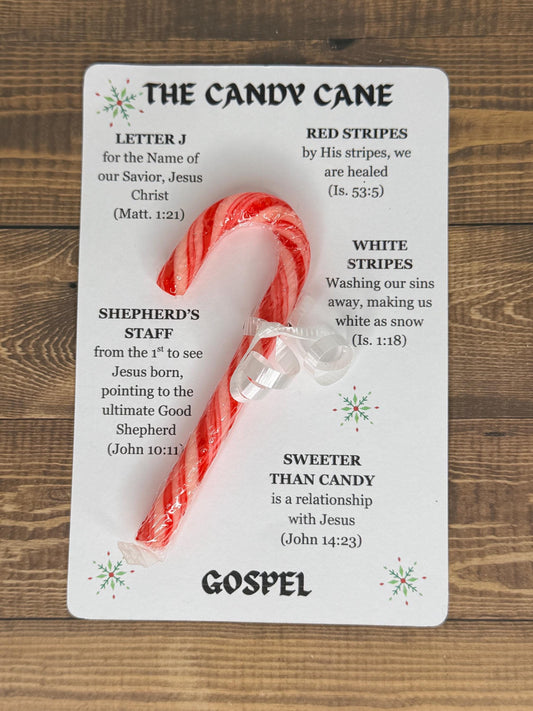 Candy Cane Gosepl Card | Stocking Stuffers | White Elephant Gift | Sunday School