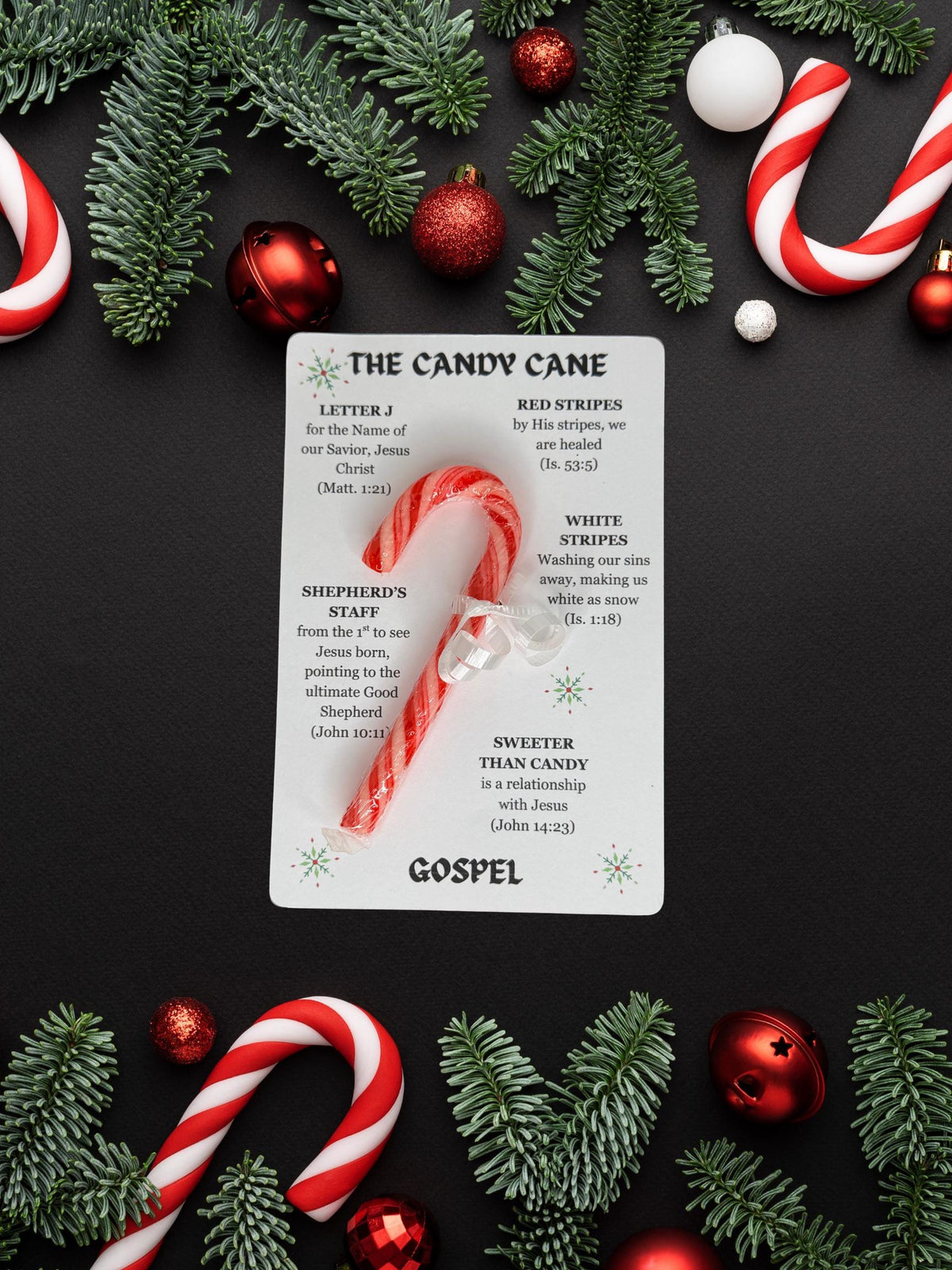 Candy Cane Gosepl Card | Stocking Stuffers | White Elephant Gift | Sunday School