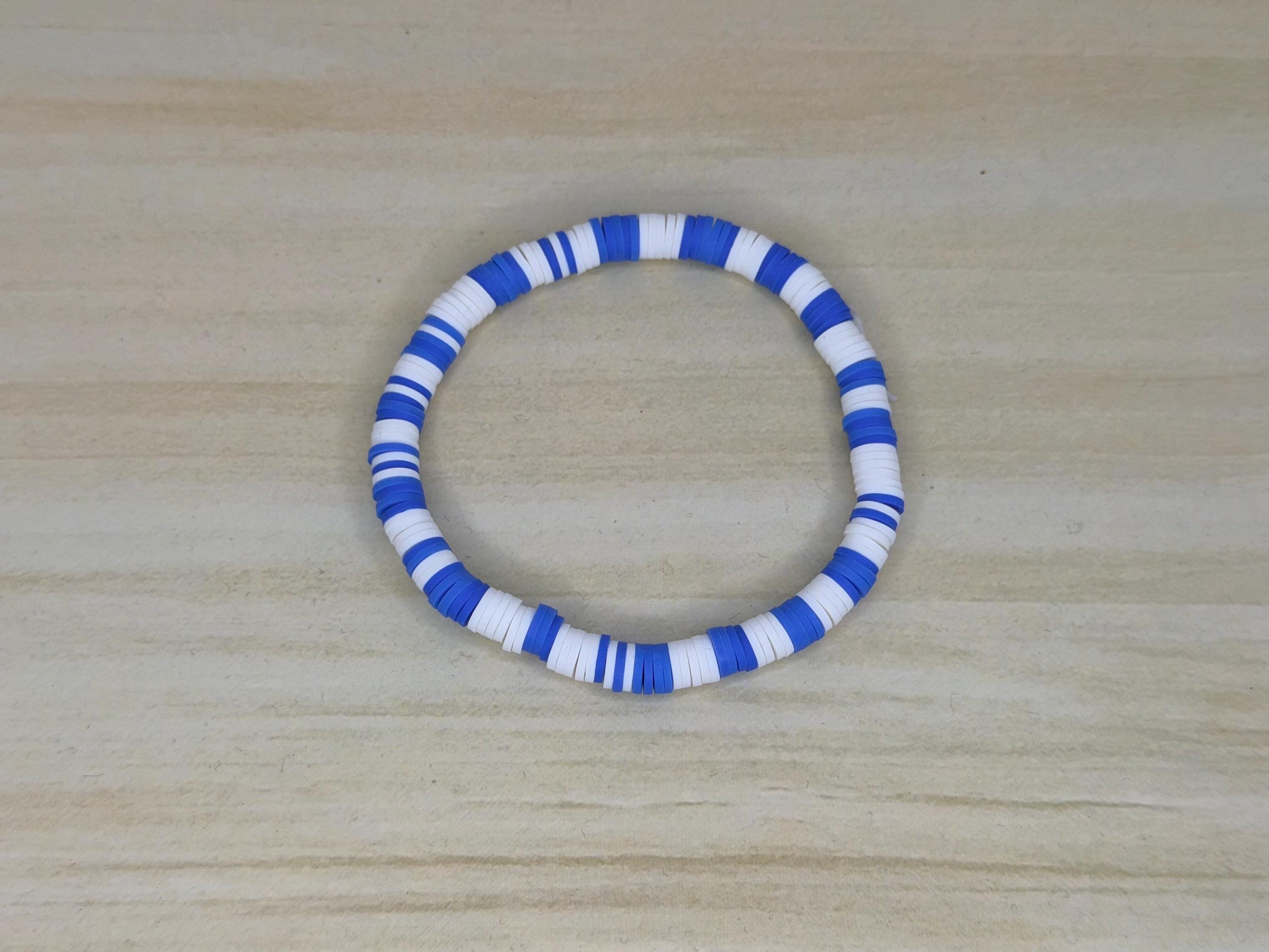 Colts Inspired Clay Bead and Earrings Set Denver Team Spirit Jewelry Game Day