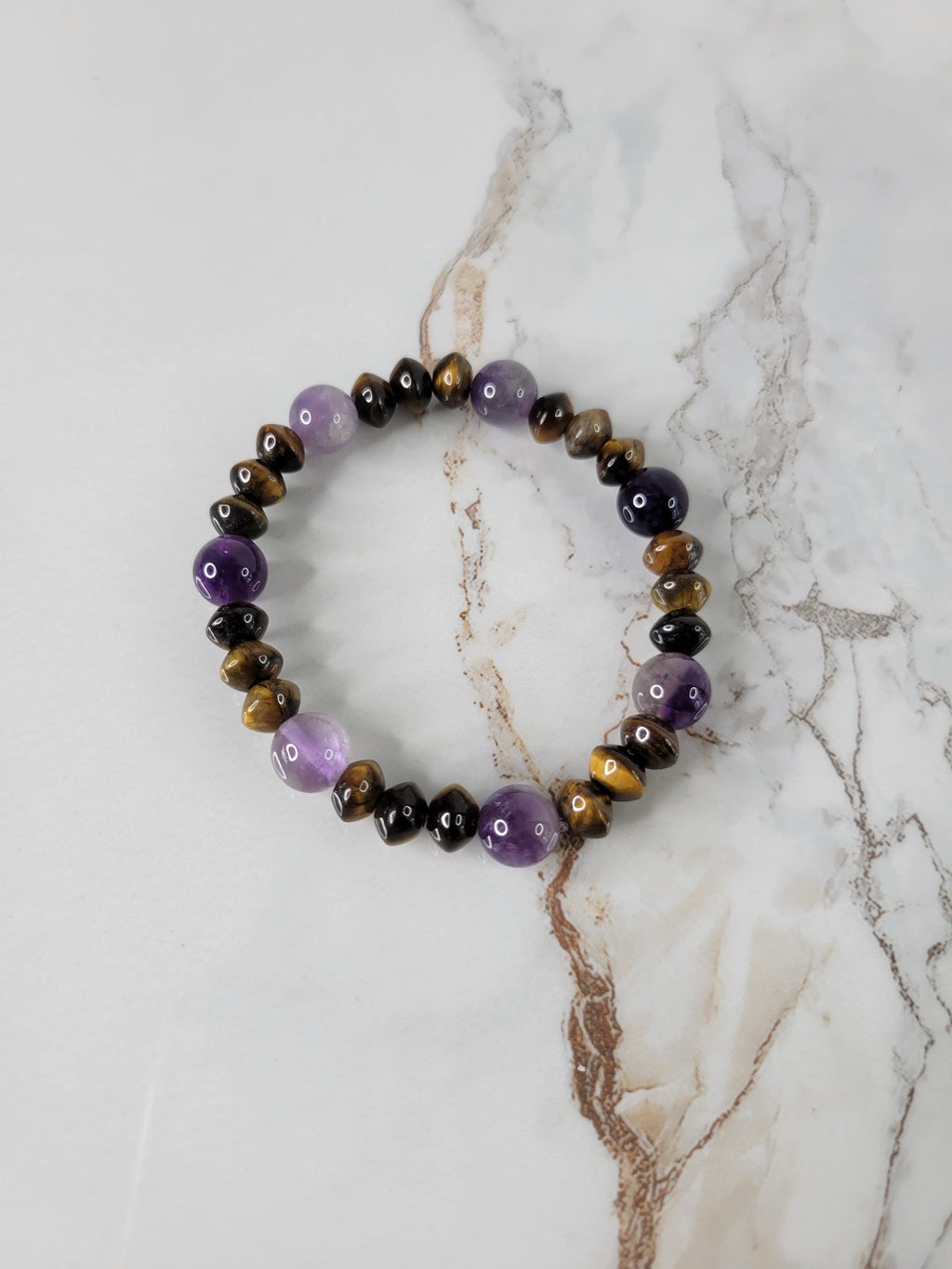 Tiger’s Eye / Amethyst Bracelet