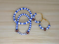 Colts Inspired Clay Bead and Earrings Set Denver Team Spirit Jewelry Game Day