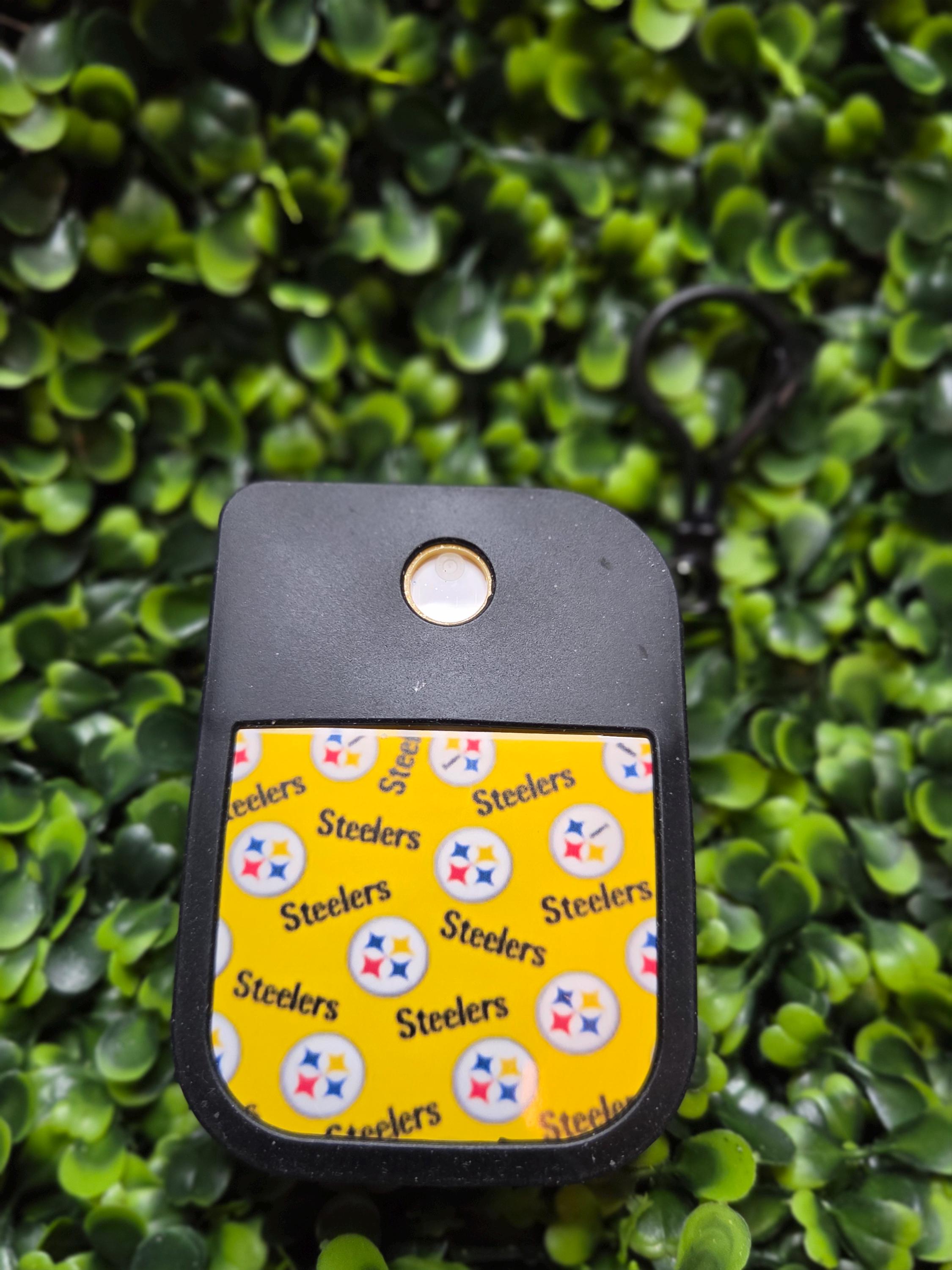 Steelers Inspired Custom Hand Sanitizer Keychain with Charms