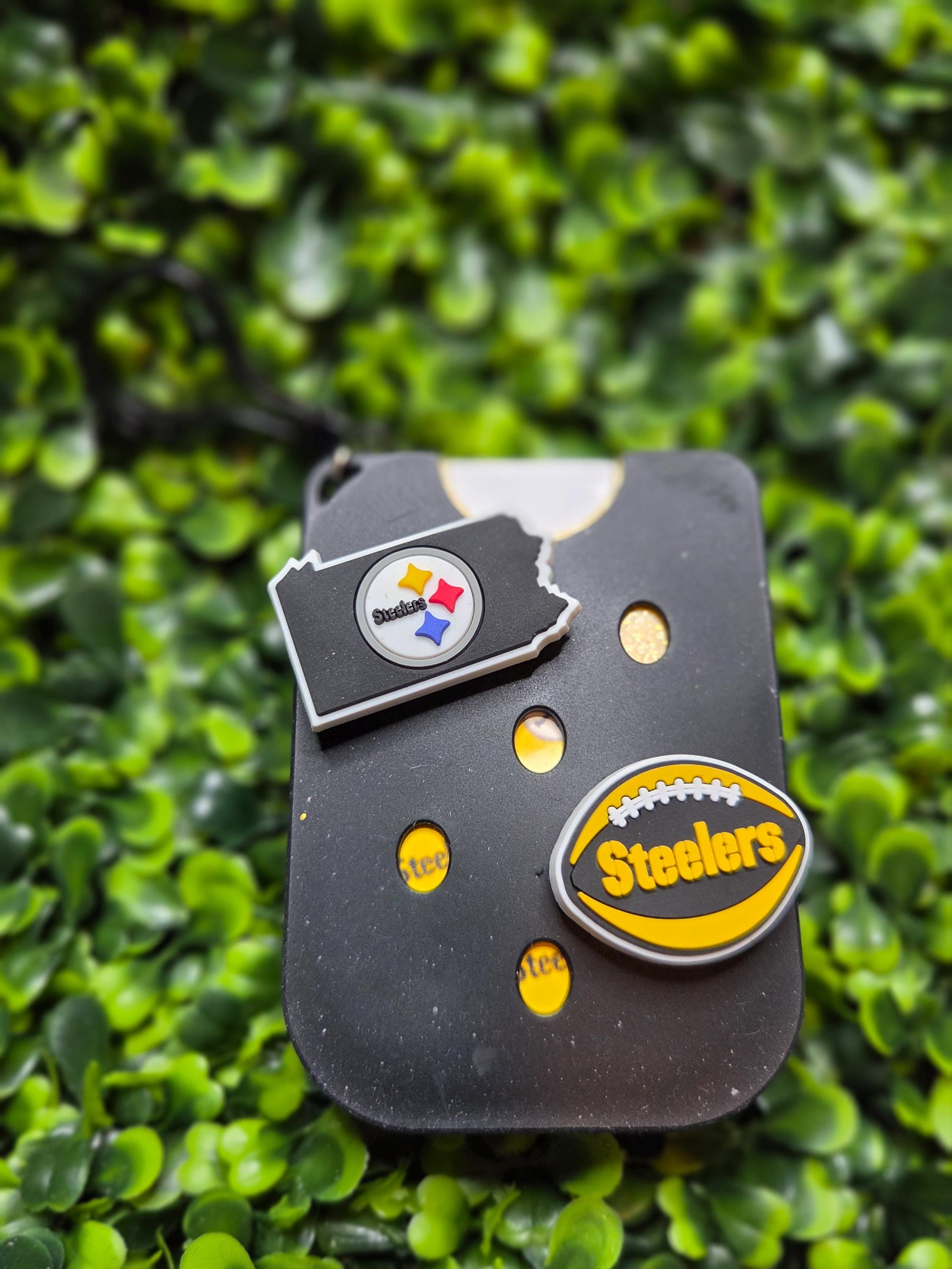 Steelers Inspired Custom Hand Sanitizer Keychain with Charms