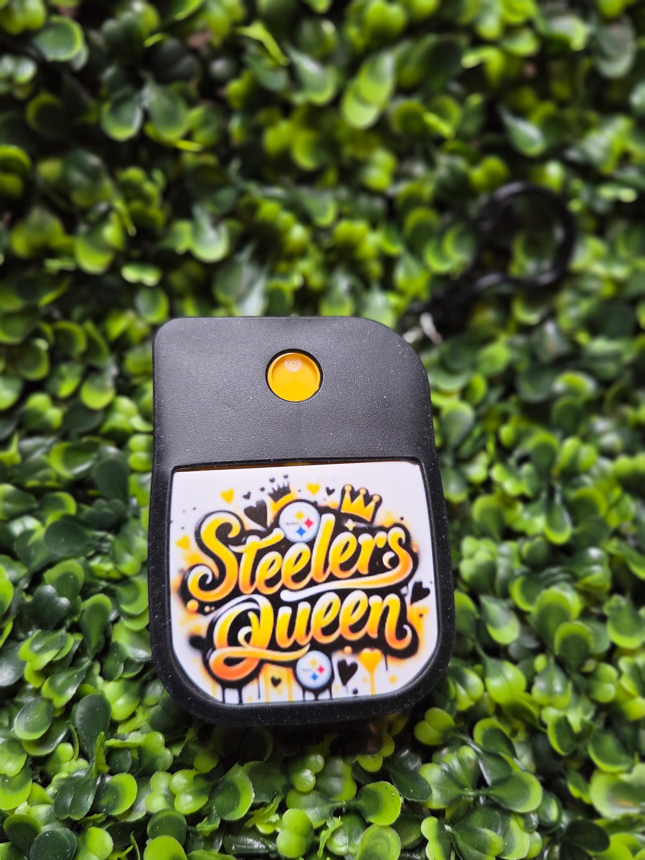 Steelers Inspired Custom Hand Sanitizer Keychain with Charms