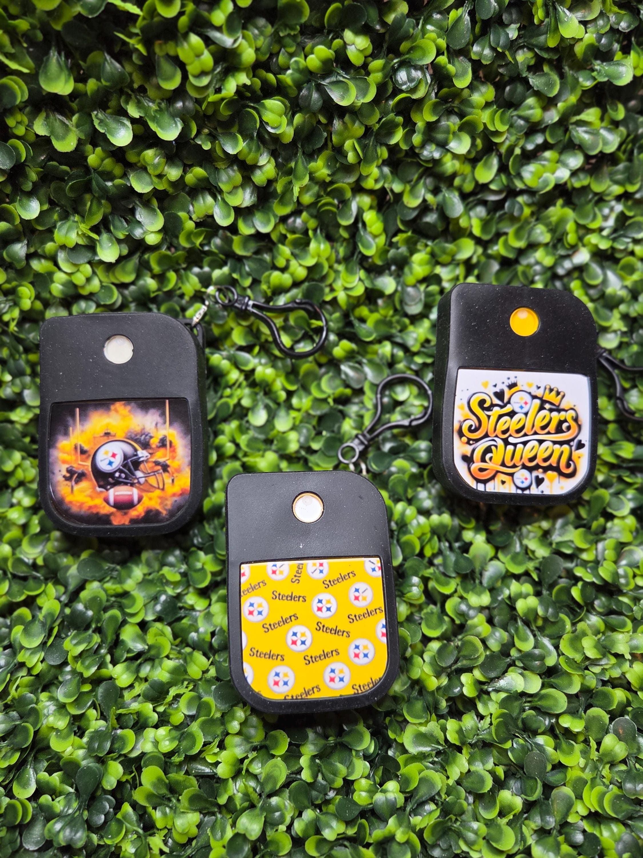 Steelers Inspired Custom Hand Sanitizer Keychain with Charms