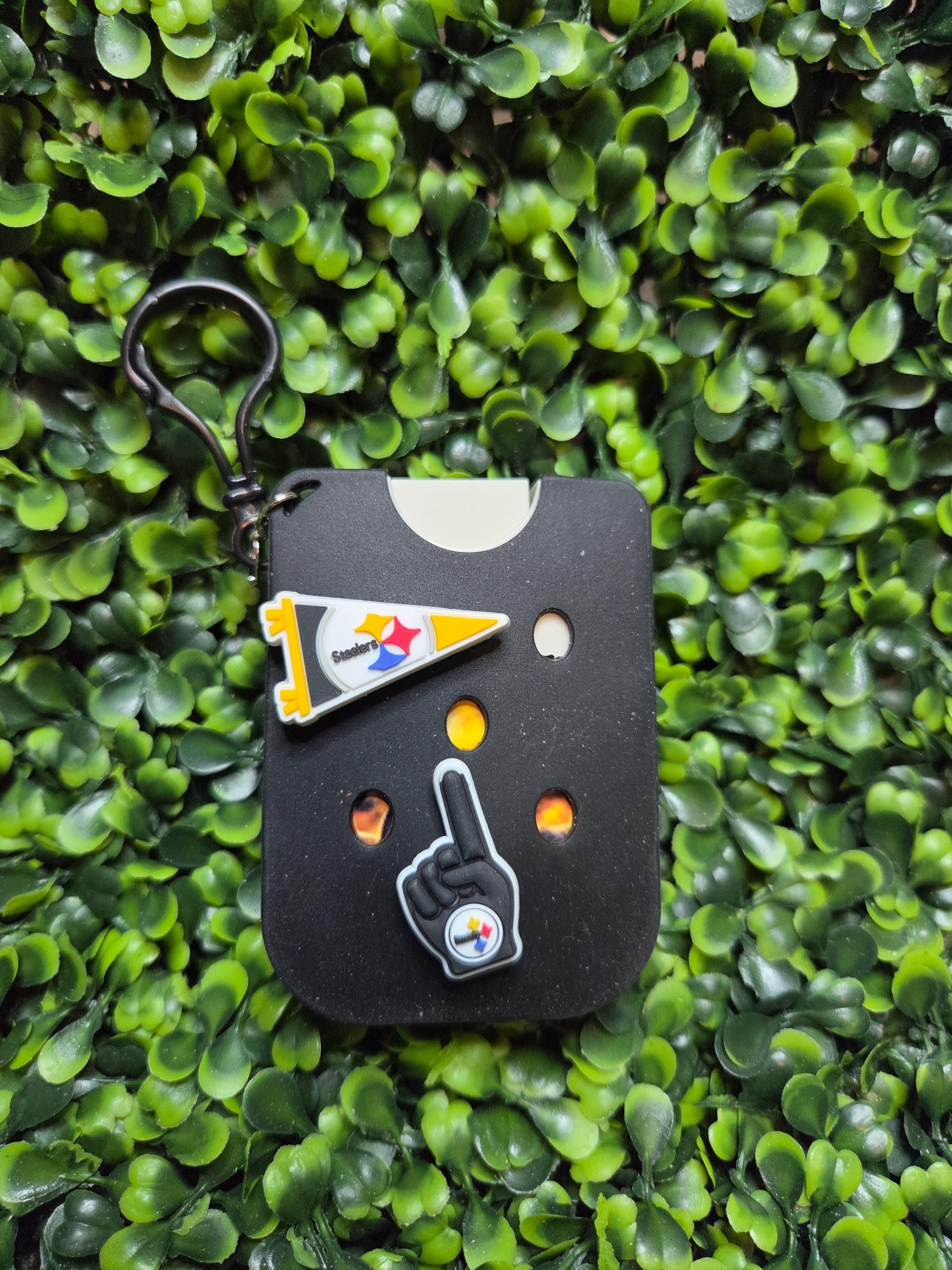 Steelers Inspired Custom Hand Sanitizer Keychain with Charms