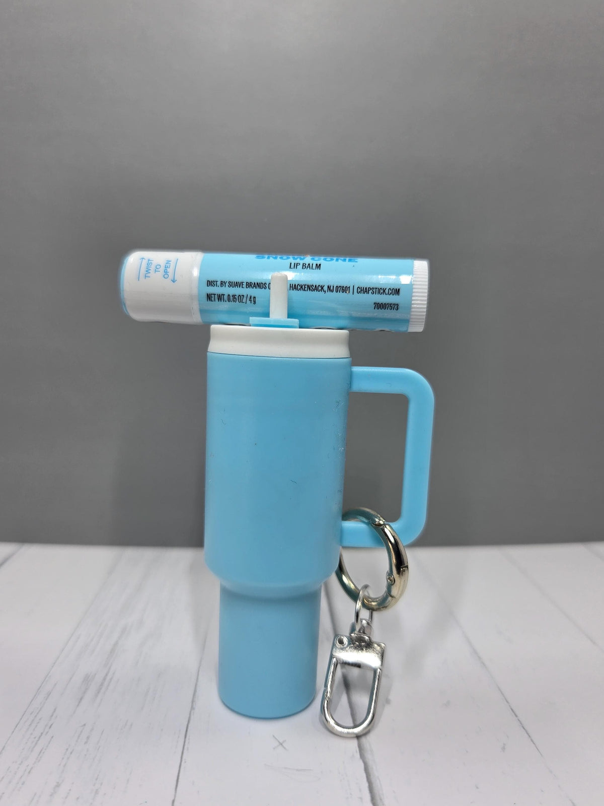 Mini Tumbler Keychain, Removable Lid and coordinating Lip Balm