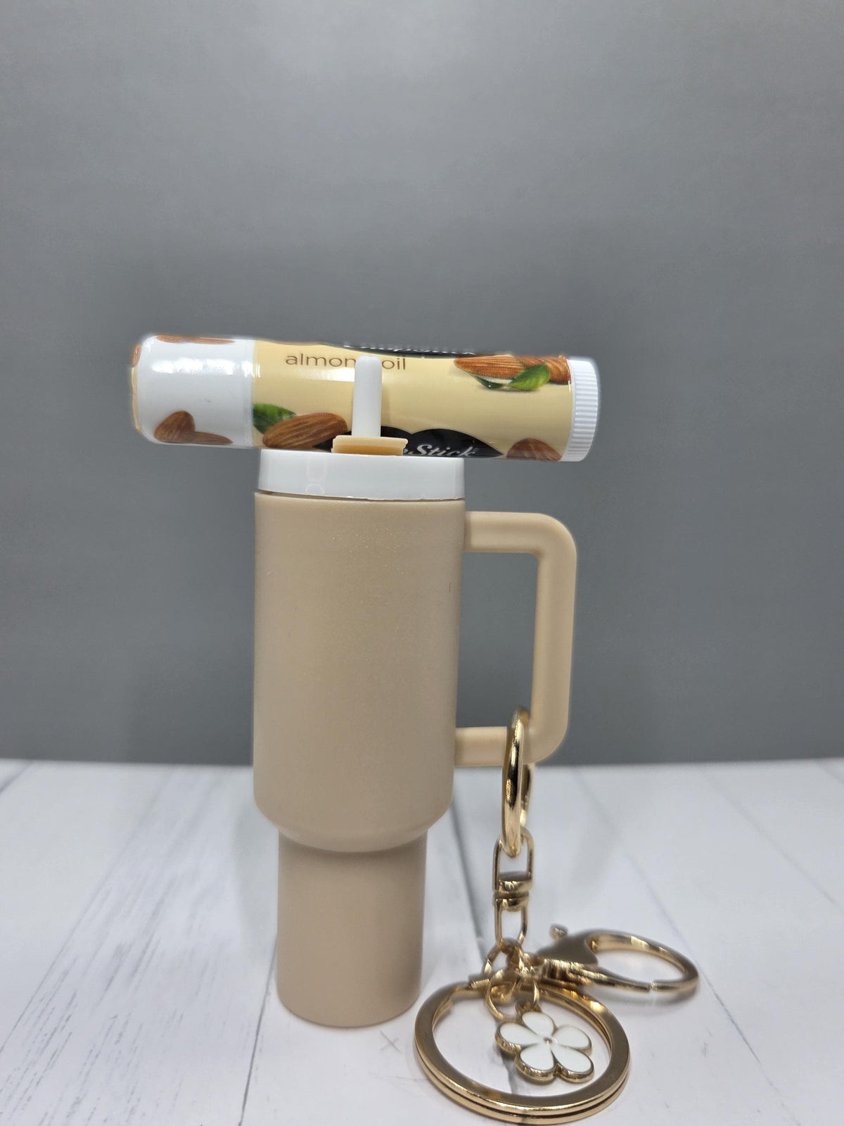 Mini Tumbler Keychain, Removable Lid and coordinating Lip Balm