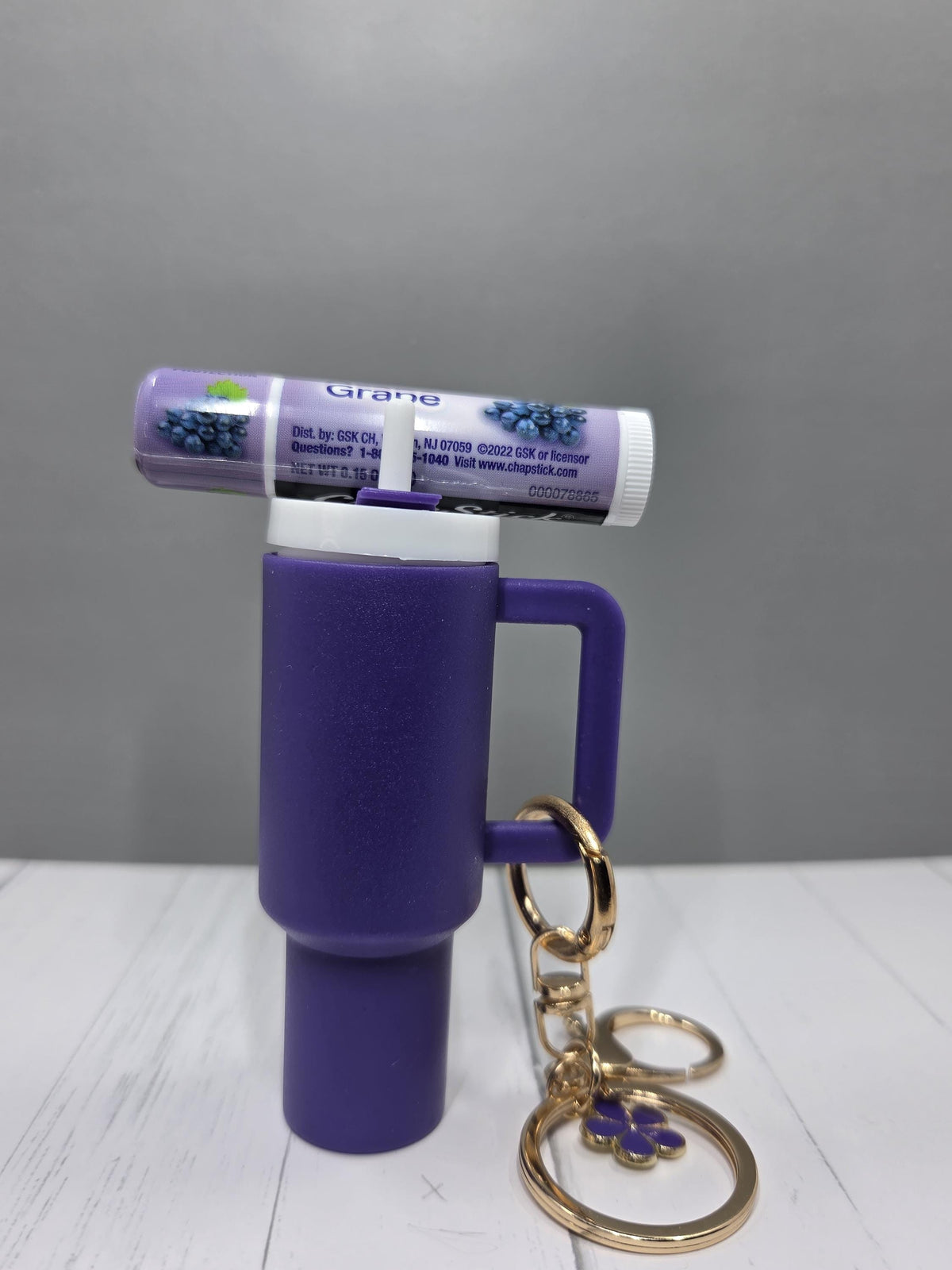 Mini Tumbler Keychain, Removable Lid and coordinating Lip Balm