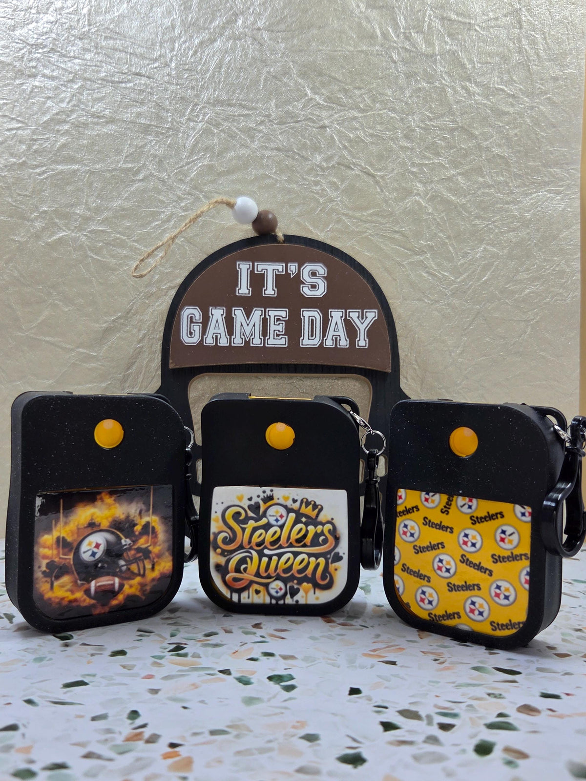 Steelers Inspired Custom Hand Sanitizer Keychain