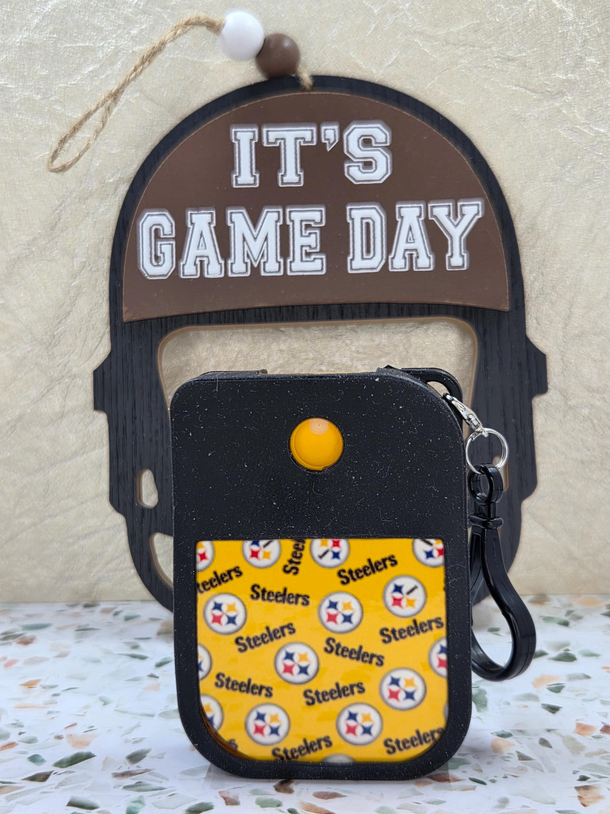 Steelers Inspired Custom Hand Sanitizer Keychain