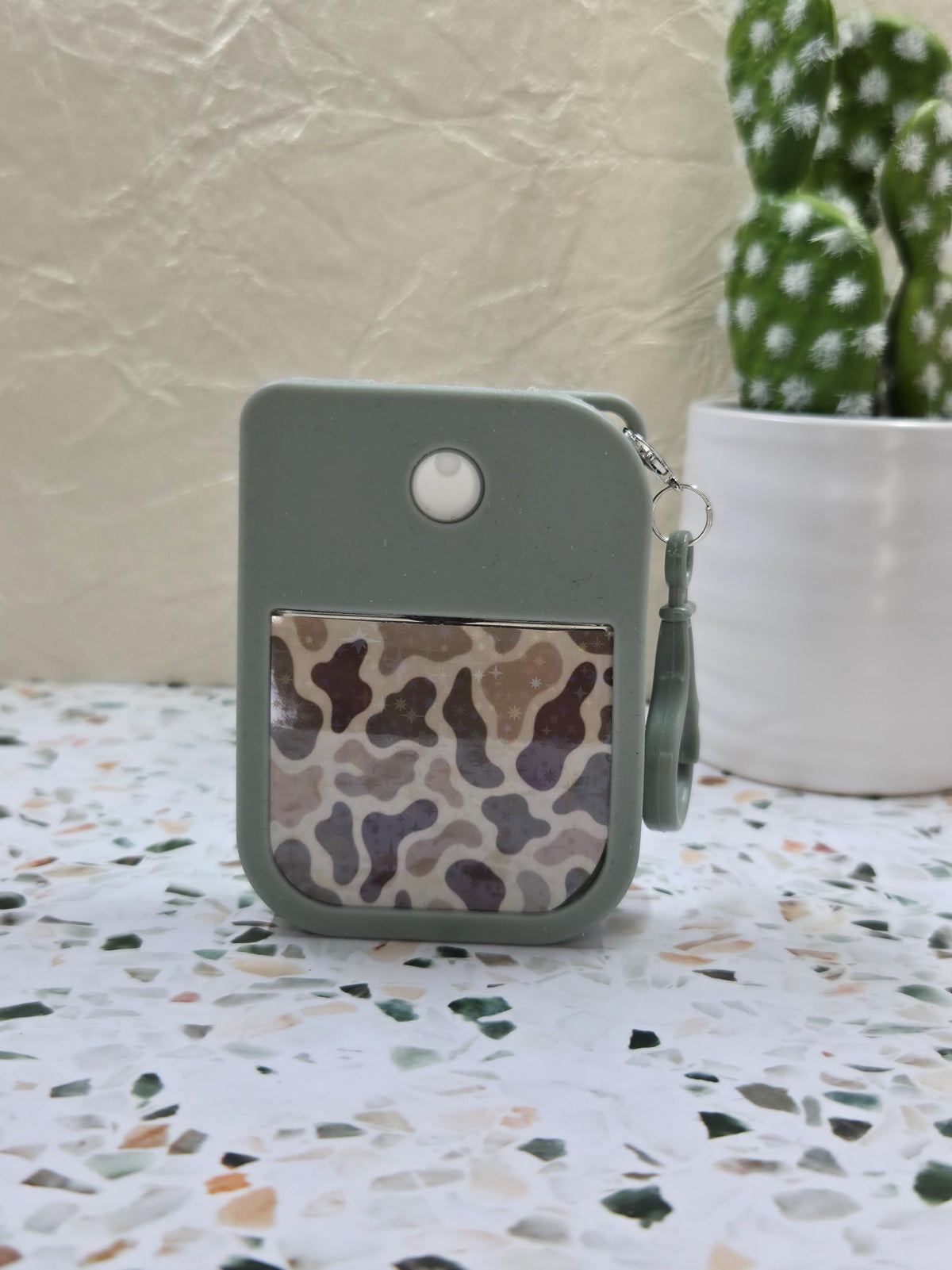 Cute Camo Spray Hand Sanitizer Keychain