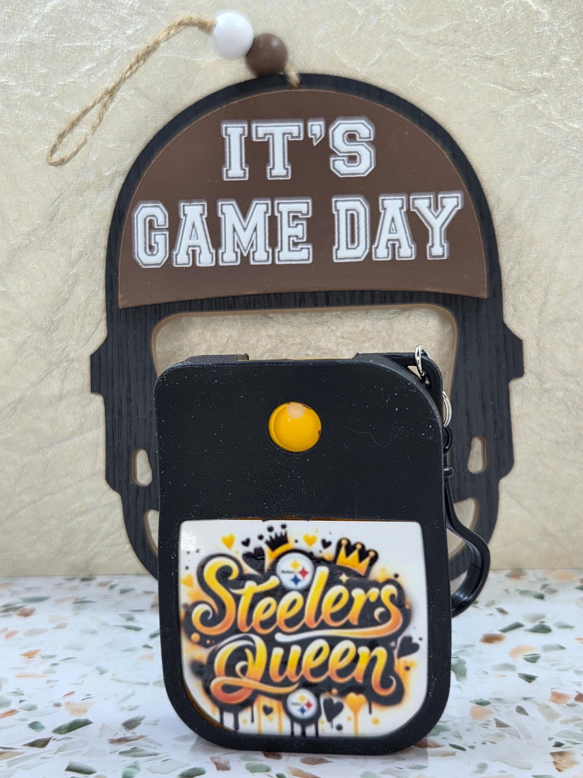 Steelers Inspired Custom Hand Sanitizer Keychain