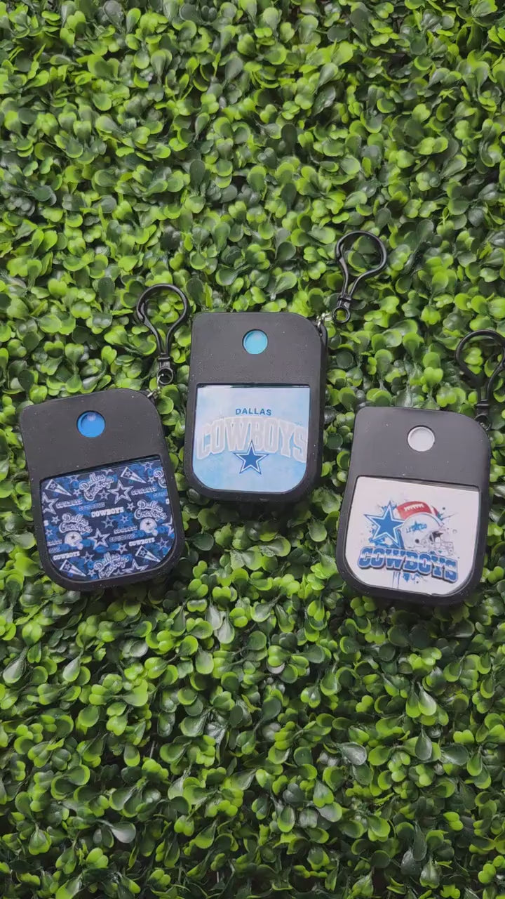 Cowboys Inspired Custom Hand Sanitizer Keychain with Charms